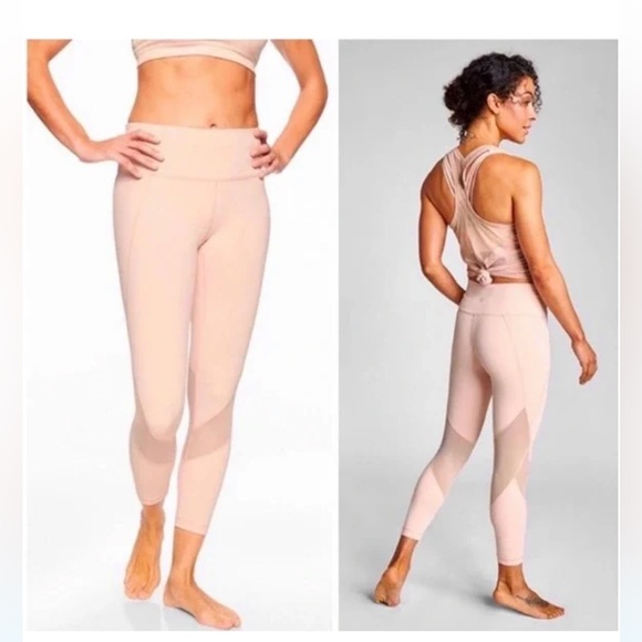 Athleta Pants - Athleta eclipse 7/8 high rise leggings ballerina pink xs
